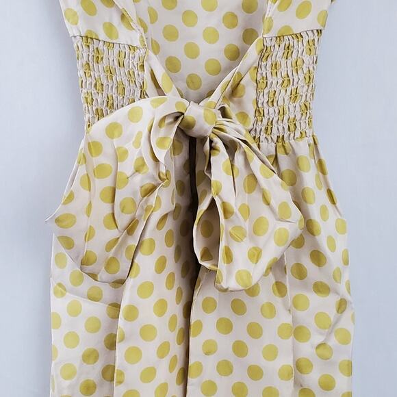 BCBGMaxAzria Polka Dot Bohemian Silk Dress - Picture 6 of 8